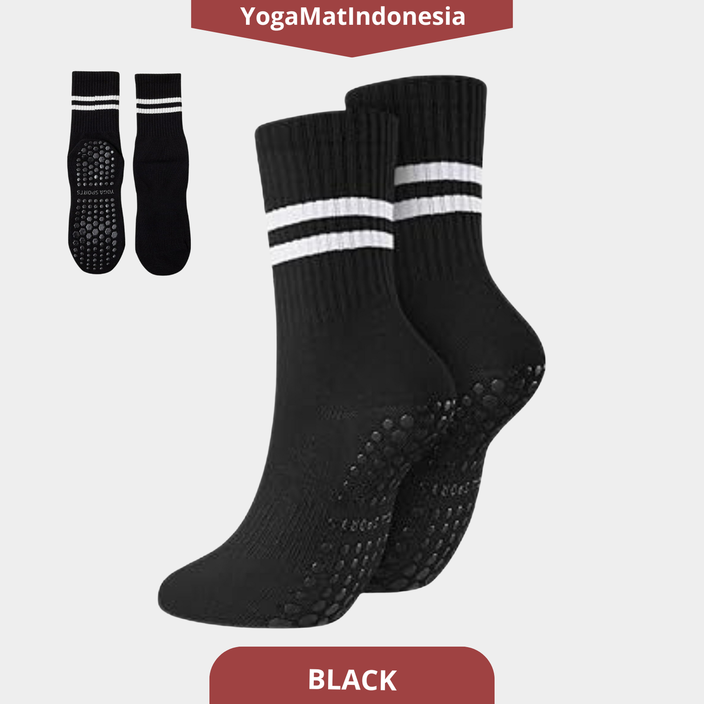 Pilates Socks Double Stripes