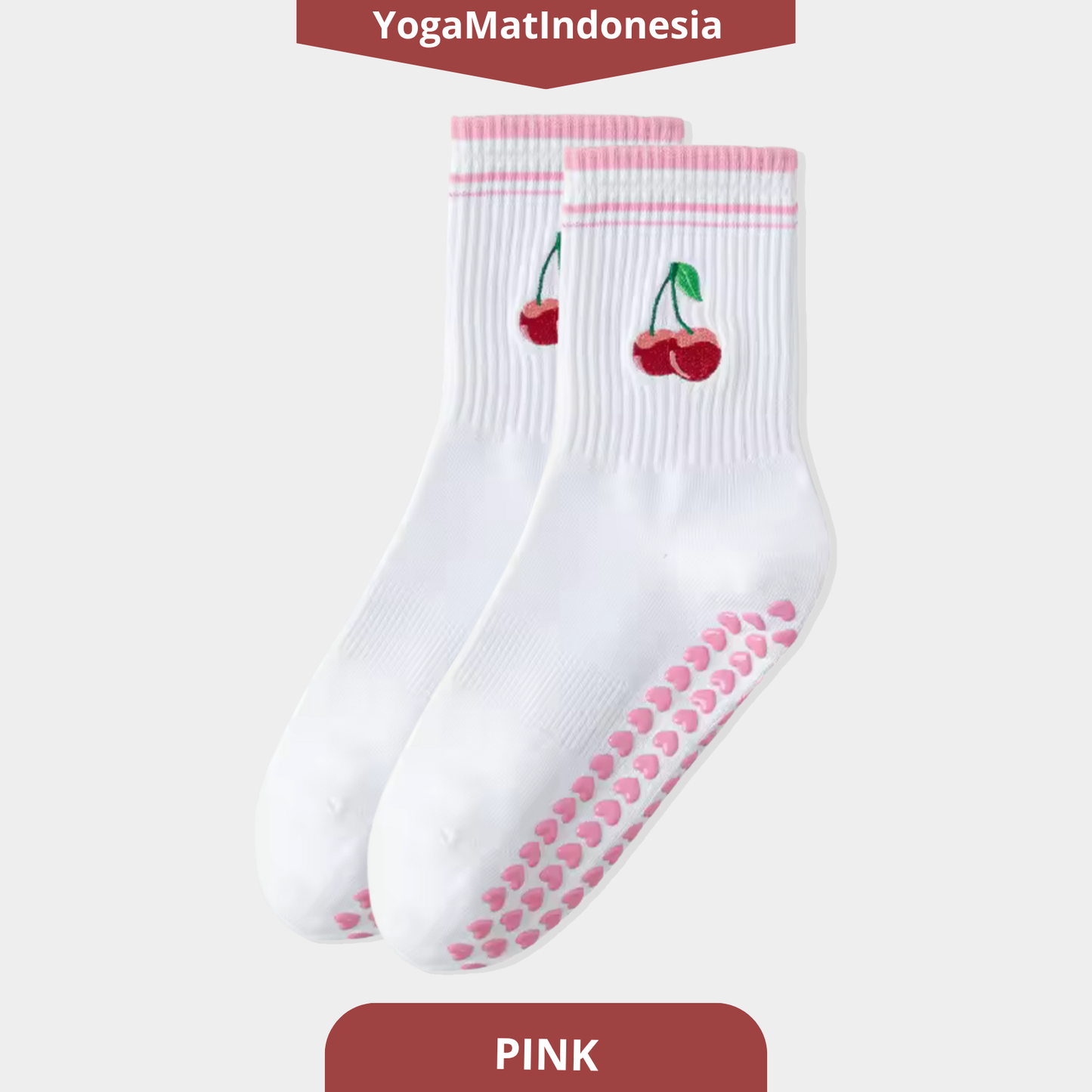 Pilates Socks Cherry