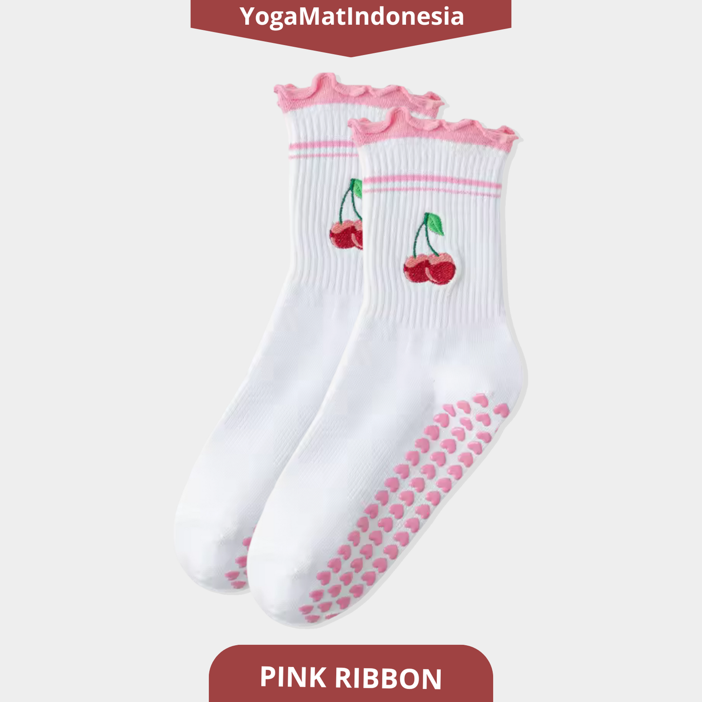 Pilates Socks Cherry