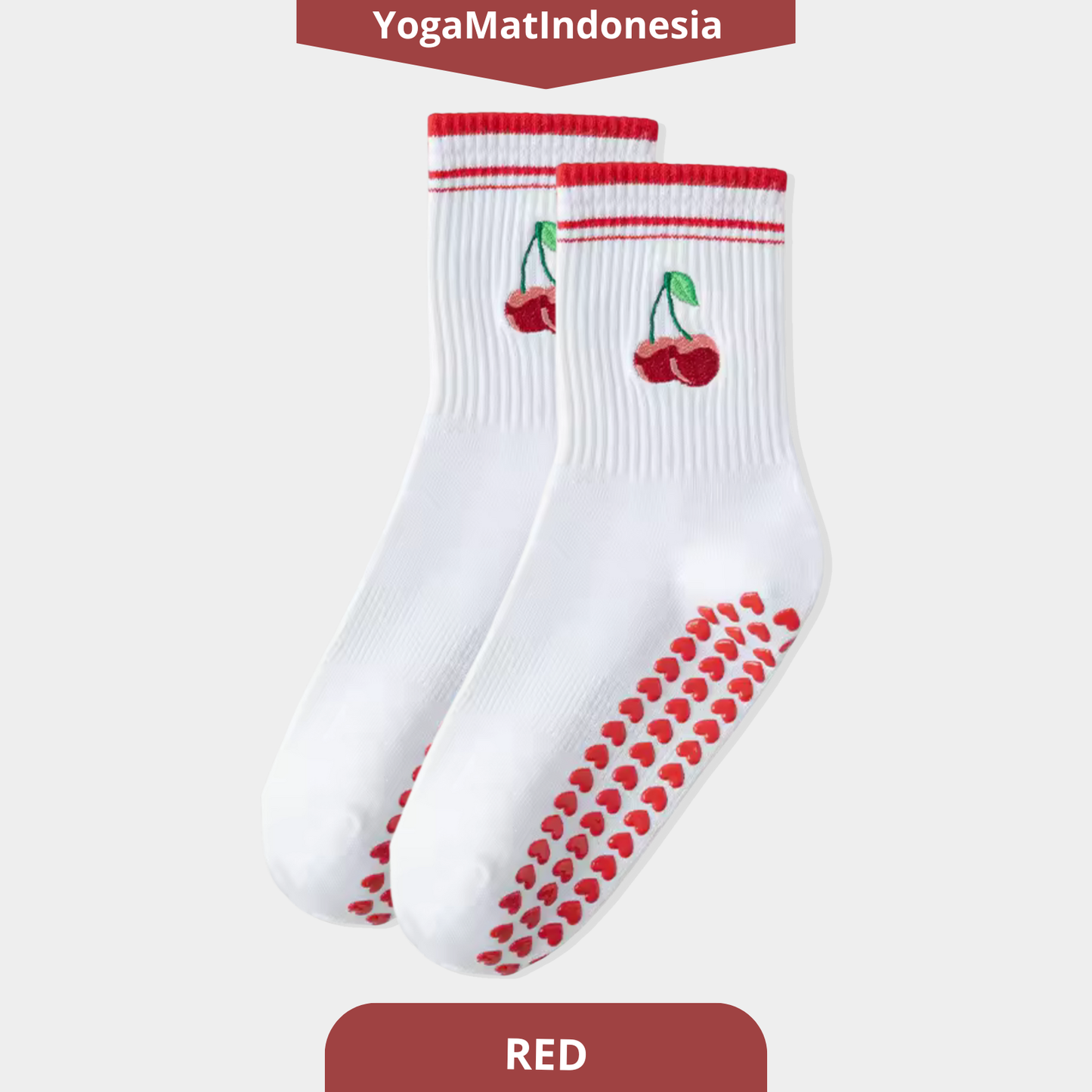 Pilates Socks Cherry