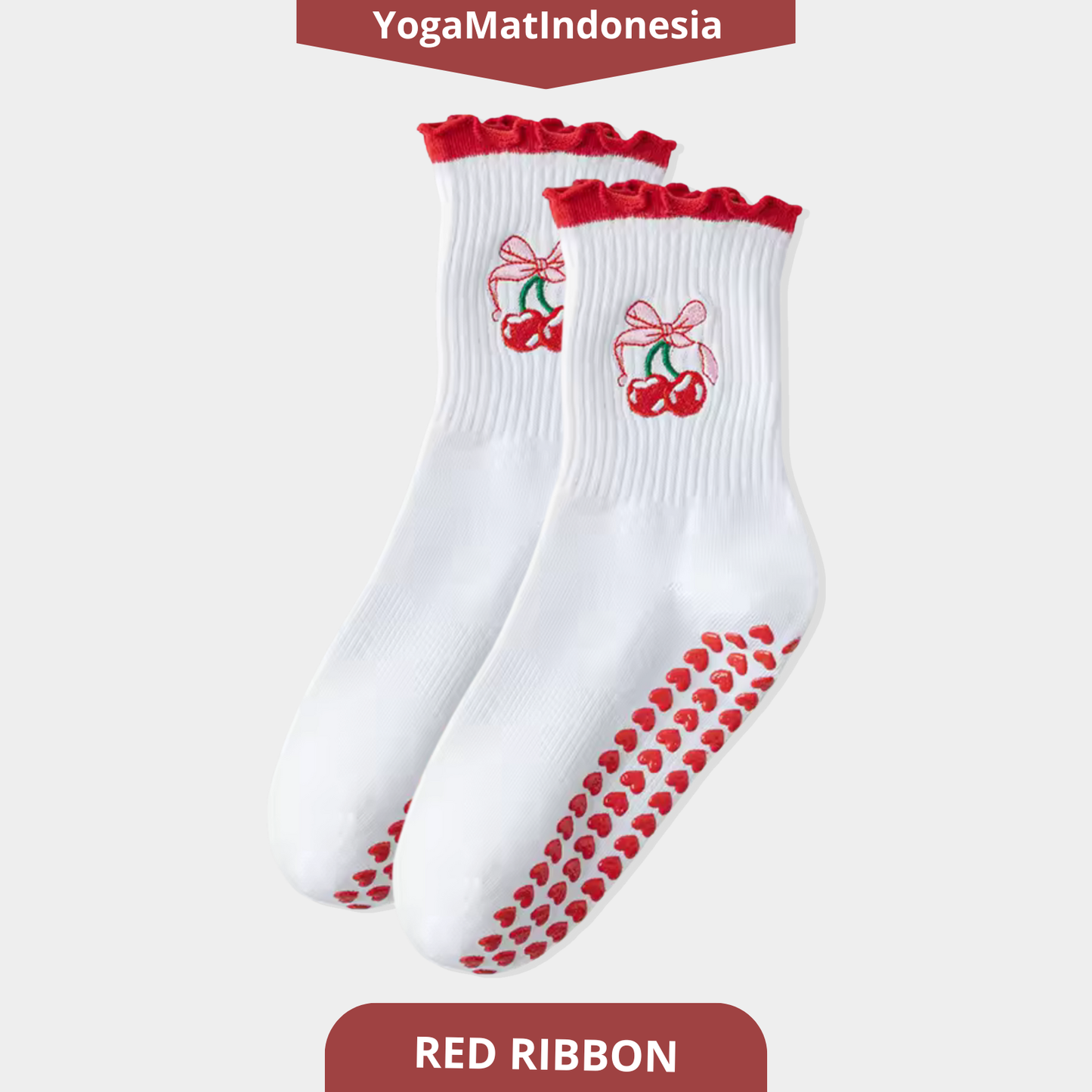 Pilates Socks Cherry