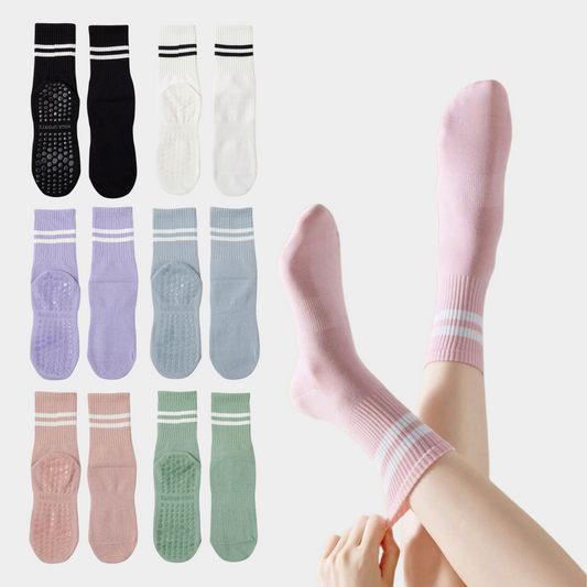 Pilates Socks Double Stripes