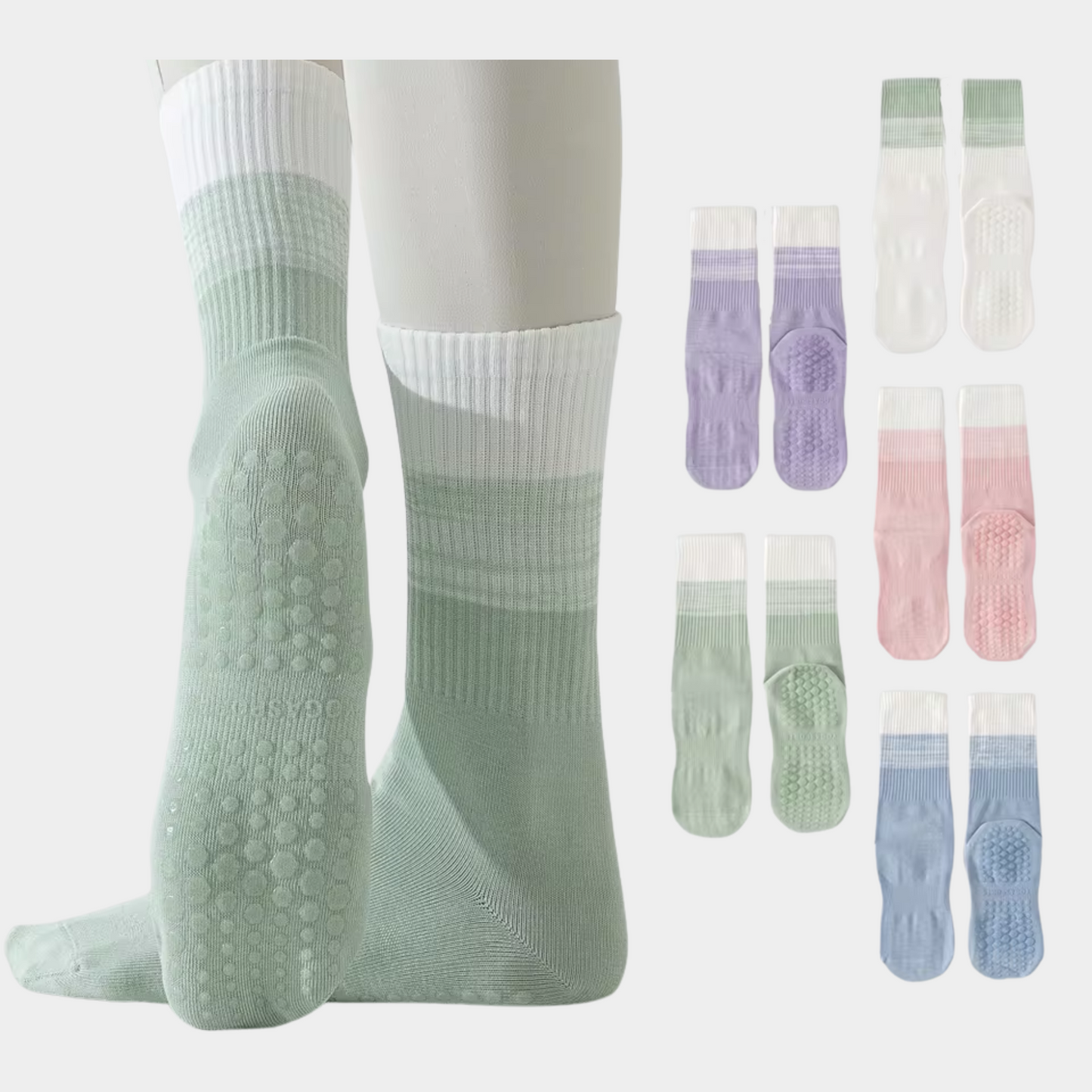 Pilates Socks Soft Stripes
